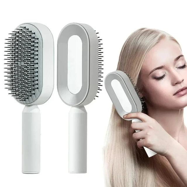 Escova de Cabelo Autolimpante Buzz HairClean - Envio Imediato
