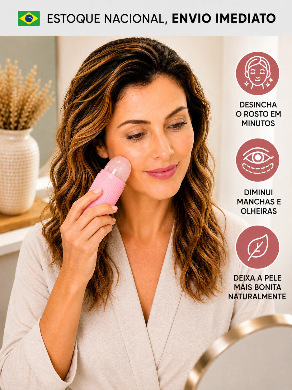 Massageador Facial de Gelo - GlowFrost